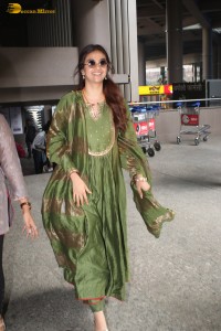 actress Keerthy Suresh cute in a green salwar dress