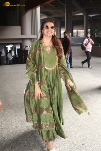 actress Keerthy Suresh cute in a green salwar dress