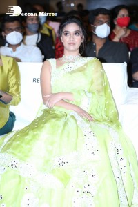 Actress Keerthy Suresh in a green dress attending ‘Good Luck Sakhi’ Pre-Release Event
