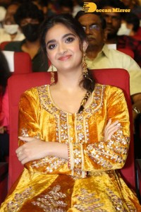 Actress Keerthy Suresh in a yellow dress