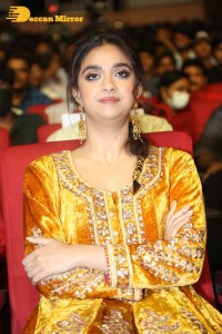 Actress Keerthy Suresh in a yellow dress