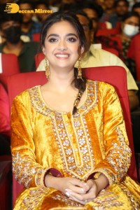 Actress Keerthy Suresh in a yellow dress