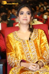 Actress Keerthy Suresh in a yellow dress