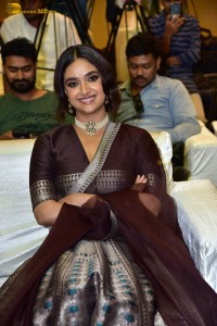actress keerthy suresh in a brown lehenga choli at a function