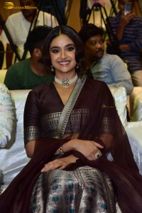 actress keerthy suresh in a brown lehenga choli at a function