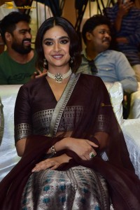 actress keerthy suresh in a brown lehenga choli at a function