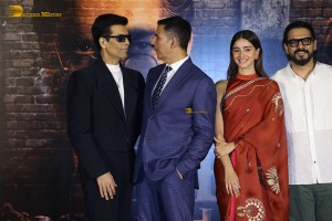 Kesari 2 Press Meet attended by Akshay Kumar, Ananya Panday, and Karan Johar