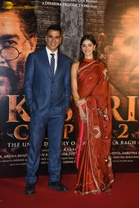 Kesari 2 Press Meet attended by Akshay Kumar, Ananya Panday, and Karan Johar