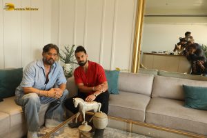 Suniel Shetty, Sooraj Pancholi, and Akanksha Sharma promote ‘Kesari Veer’ in Juhu