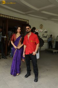 Suniel Shetty, Sooraj Pancholi, and Akanksha Sharma promote ‘Kesari Veer’ in Juhu