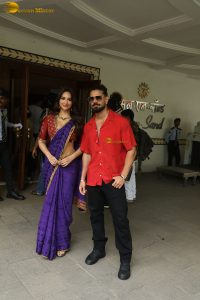 Suniel Shetty, Sooraj Pancholi, and Akanksha Sharma promote ‘Kesari Veer’ in Juhu