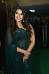 actress ketika sharma glamorous looks in a green lehenga choli at a function