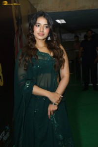 actress ketika sharma glamorous looks in a green lehenga choli at a function