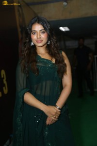 actress ketika sharma glamorous looks in a green lehenga choli at a function