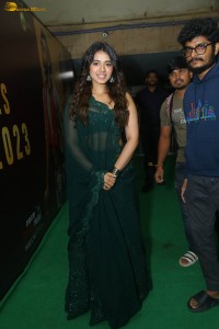actress ketika sharma glamorous looks in a green lehenga choli at a function