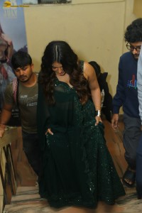 actress ketika sharma glamorous looks in a green lehenga choli at a function