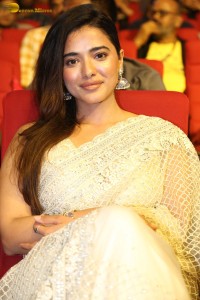 Ketika Sharma cute in a cream color saree at bro movie function