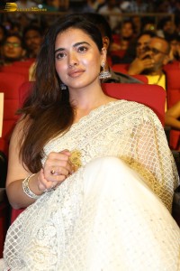Ketika Sharma cute in a cream color saree at bro movie function