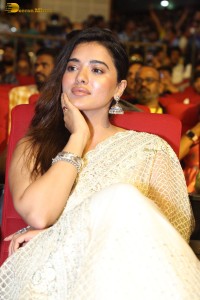 Ketika Sharma cute in a cream color saree at bro movie function