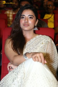 Ketika Sharma cute in a cream color saree at bro movie function