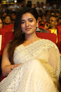 Ketika Sharma cute in a cream color saree at bro movie function