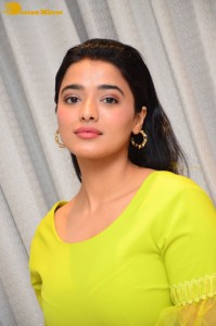 Actress Ketika Sharma pretty in a green dress