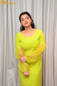 Actress Ketika Sharma pretty in a green dress