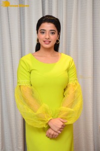 Actress Ketika Sharma pretty in a green dress