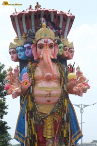 Khairatabad Ganesh Visarjan in Hussain Sagar on September 17, 2024