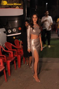 Kiara Advani in a silver color slit dress