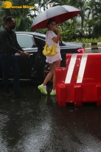 Kiara Advani in shorts seen at Mumbai Airport