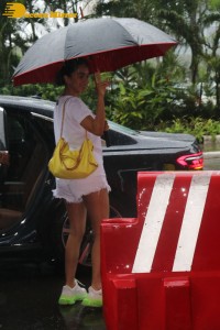 Kiara Advani in shorts seen at Mumbai Airport