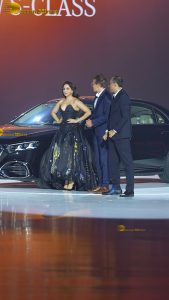 Karan Johar and Kiara Advani at the launch of a new Mercedes model
