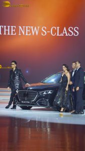 Karan Johar and Kiara Advani at the launch of a new Mercedes model