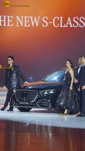Karan Johar and Kiara Advani at the launch of a new Mercedes model