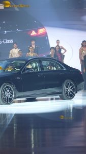 Karan Johar and Kiara Advani at the launch of a new Mercedes model