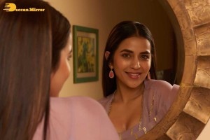 Komalee Prasad in a purple dress