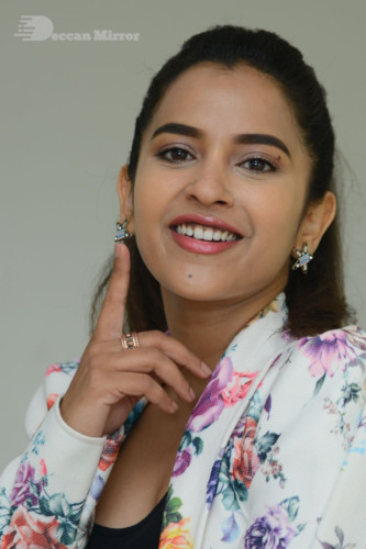 Telugu Actress Komalee Prasad Photoshoot in a white floral jacket