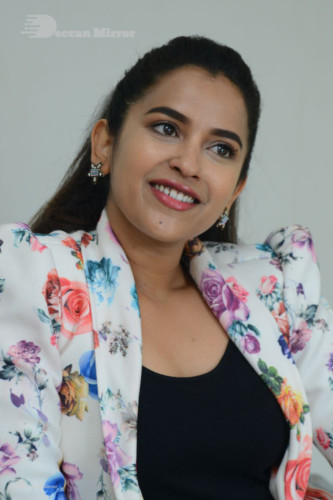 Telugu Actress Komalee Prasad Photoshoot in a white floral jacket