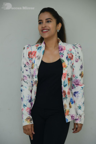 Telugu Actress Komalee Prasad Photoshoot in a white floral jacket