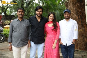 Telugu movie Kotha Kothaga success meet attended by Ajay Aman and Virti Vaghani