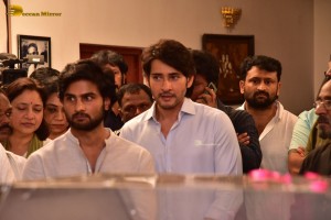 Family and Friends from Cinema and Politics mourned the loss of Superstar Krishna
