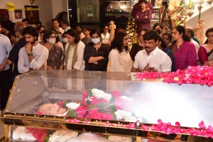 Family and Friends from Cinema and Politics mourned the loss of Superstar Krishna
