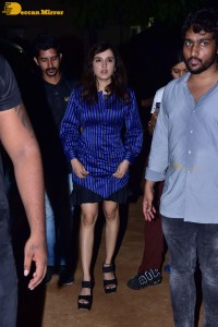 Naga Shaurya and Shirley Setia promote the film Krishna Vrinda Vihari at S V Defence Academy in Tirupati