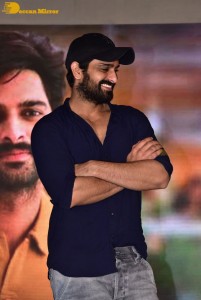 Naga Shaurya and Shirley Setia promote the film Krishna Vrinda Vihari at S V Defence Academy in Tirupati