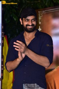 Naga Shaurya and Shirley Setia promote the film Krishna Vrinda Vihari at S V Defence Academy in Tirupati