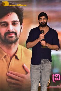 Naga Shaurya and Shirley Setia promote the film Krishna Vrinda Vihari at S V Defence Academy in Tirupati