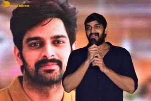 Naga Shaurya and Shirley Setia promote the film Krishna Vrinda Vihari at S V Defence Academy in Tirupati