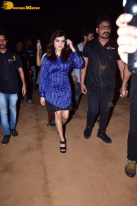Naga Shaurya and Shirley Setia promote the film Krishna Vrinda Vihari at S V Defence Academy in Tirupati