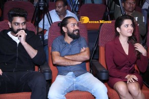 Naga Shaurya and Shirley Setia attend the teaser launch of the film Krishna Vrinda Vihari